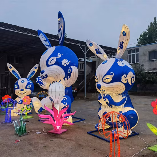Chinese Paper Rabbit Lantern Ramadan Lighting Outdoor Lantern for Festival Ornamment