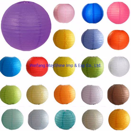 Colorful Paper Lanterns Hanging Cheap Chinese Halloween Christmas Wedding Lantern Decoration Paper Lanterns