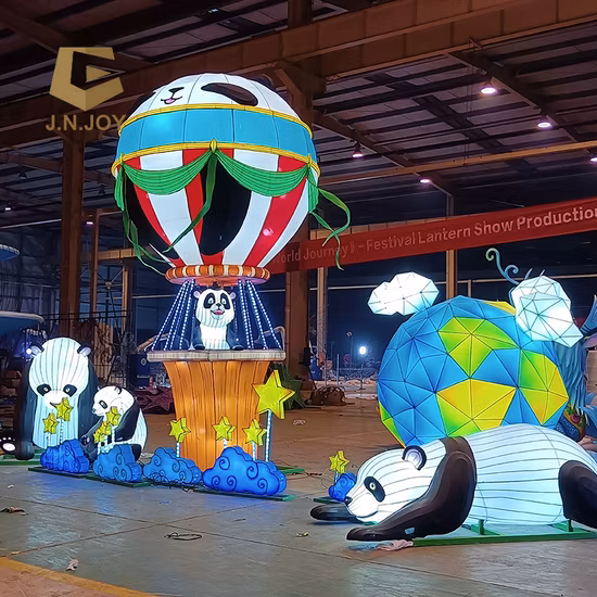 New Year Festival Decoration Fabric Traditional Chinese Dragon Boat Lantern