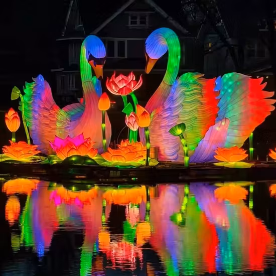 Chinese Traditional Colorful Custom Size LED Lighting Festival Lanterns